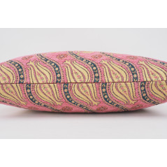 Fabric Pillow, Fabric Pillow 16x24, Pale Pink Water Line Tulip Pattern Turkish Fabric Pillow, Decorative Pillow, Bohemian Pillow