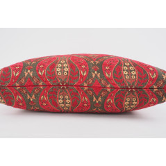 Fabric Pillow, Fabric Pillow 16x24, Red Morocco Pattern Turkish Jacquard Fabric Pillow Cover, Chenille Fabric Bohemian Pillow