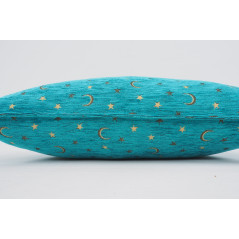Fabric Pillow, Fabric Pillow 16x24, Turquoise Blue  Arabian Night Pattern Turkish Fabric Pillow Cover, Chenille Bohemian Pillow