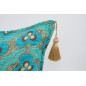 Fabric Pillow, Fabric Pillow 16x24, Turquoise Blue Tiger Eyes Pattern Turkish Fabric Pillow Cover, Chenille Bohemian Pillow Fabric Pillow, Fabric Pillow 16x24, Turquoise Blue Tiger Eyes Pattern Turkish Fabric Pillow Cover, Chenille Bohemian Pillow