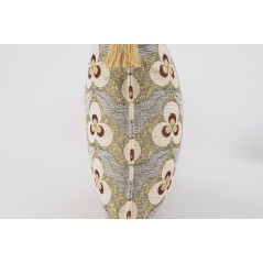 Fabric Pillow,Fabric Pillow 16x24,Beige Tiger Eyes Pattern Turkish Jacquard Fabric Pillow Cover,Chenille Fabric Bohemian Pillow