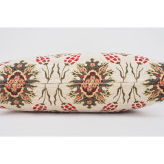 Fabric Pillow,Fabric Pillow 16x24,Beige Topkapi Palace Tulip Pattern Turkish Jacquard Fabric Pillow Cover,Throw Pillow Case