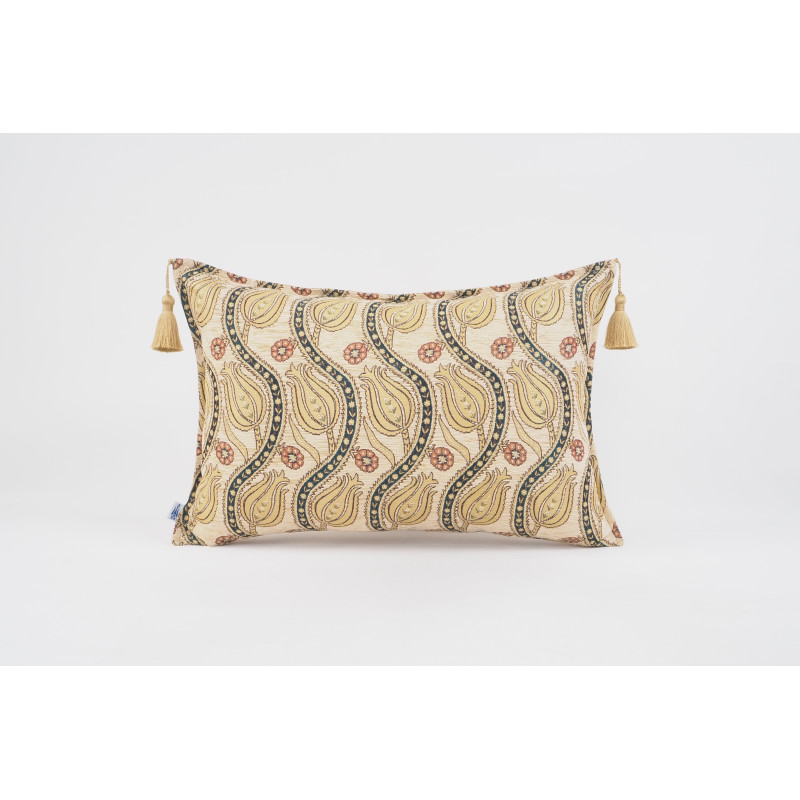 Fabric Pillow,Fabric Pillow 16x24,Beige Water Line Tulip Pattern Turkish Jacquard Fabric Pillow Cover,Chenille Fabric Pillow Fabric Pillow,Fabric Pillow 16x24,Beige Water Line Tulip Pattern Turkish Jacquard Fabric Pillow Cover,Chenille Fabric Pillow