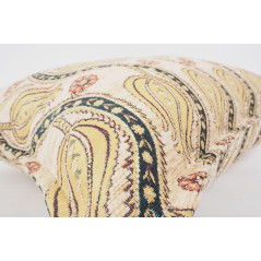 Fabric Pillow,Fabric Pillow 16x24,Beige Water Line Tulip Pattern Turkish Jacquard Fabric Pillow Cover,Chenille Fabric Pillow