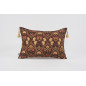 Fabric Pillow,Fabric Pillow 16x24,Brown Carnation Pattern Turkish Pattern Jacquard Fabric Pillow,Bohemian Pillow,Throw Pillow