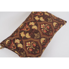 Fabric Pillow,Fabric Pillow 16x24,Brown Carnation Pattern Turkish Pattern Jacquard Fabric Pillow,Bohemian Pillow,Throw Pillow