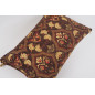 Fabric Pillow,Fabric Pillow 16x24,Brown Carnation Pattern Turkish Pattern Jacquard Fabric Pillow,Bohemian Pillow,Throw Pillow