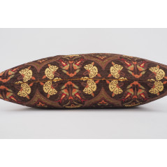 Fabric Pillow,Fabric Pillow 16x24,Brown Carnation Pattern Turkish Pattern Jacquard Fabric Pillow,Bohemian Pillow,Throw Pillow