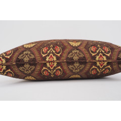 Fabric Pillow,Fabric Pillow 16x24,Brown Carnation Pattern Turkish Pattern Jacquard Fabric Pillow,Bohemian Pillow,Throw Pillow
