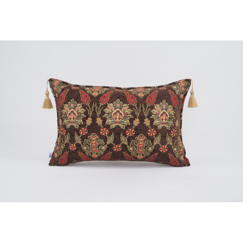 Fabric Pillow,Fabric Pillow 16x24,Brown Topkapi Palace Tulip Pattern Turkish Jacquard Fabric Pillow,Throw Pillow,Sofa Pillow Fabric Pillow,Fabric Pillow 16x24,Brown Topkapi Palace Tulip Pattern Turkish Jacquard Fabric Pillow,Throw Pillow,Sofa Pillow