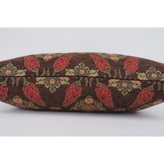 Fabric Pillow,Fabric Pillow 16x24,Brown Topkapi Palace Tulip Pattern Turkish Jacquard Fabric Pillow ,Throw Pillow,Sofa Pillow