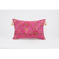 Fabric Pillow,Fabric Pillow 16x24,Mazenda Pink Caucasus Carnation Pattern Turkish Fabric Pillow Cover,Decorative Bohemian Pillow