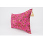 Fabric Pillow,Fabric Pillow 16x24,Mazenda Pink Caucasus Carnation Pattern Turkish Fabric Pillow Cover,Decorative Bohemian Pillow