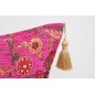 Fabric Pillow,Fabric Pillow 16x24,Mazenda Pink Caucasus Carnation Pattern Turkish Fabric Pillow Cover,Decorative Bohemian Pillow