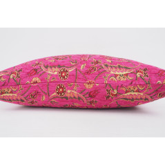 Fabric Pillow,Fabric Pillow 16x24,Mazenda Pink Caucasus Carnation Pattern Turkish Fabric Pillow Cover,Decorative Bohemian Pillow
