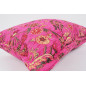 Fabric Pillow,Fabric Pillow 16x24,Mazenda Pink Caucasus Carnation Pattern Turkish Fabric Pillow Cover,Decorative Bohemian Pillow