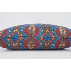 Fabric Pillow,Fabric Pillow 16x24,Navy Blue Morocco Pattern Turkish Jacquard Fabric Pillow Cover,Chenille Fabric Bohemian Pillow