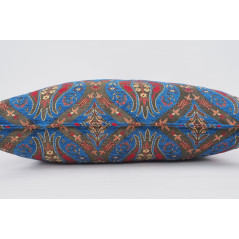 Fabric Pillow,Fabric Pillow 16x24,Navy Blue Morocco Pattern Turkish Jacquard Fabric Pillow Cover,Chenille Fabric Bohemian Pillow