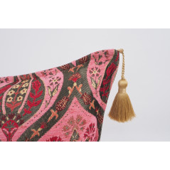 Fabric Pillow,Fabric Pillow 16x24,Pale Pink Morocco Pattern Turkish Jacquard Fabric Pillow Cover,Chenille Fabric Bohemian Pillow