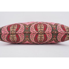 Fabric Pillow,Fabric Pillow 16x24,Pale Pink Morocco Pattern Turkish Jacquard Fabric Pillow Cover,Chenille Fabric Bohemian Pillow