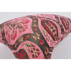 Fabric Pillow,Fabric Pillow 16x24,Pale Pink Morocco Pattern Turkish Jacquard Fabric Pillow Cover,Chenille Fabric Bohemian Pillow