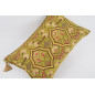 Fabric Pillow,Fabric Pillow 16x24,Pistachio Green Carnation Pattern Turkish Pattern Jacquard Fabric Pillow,Bohemian Throw Pillow
