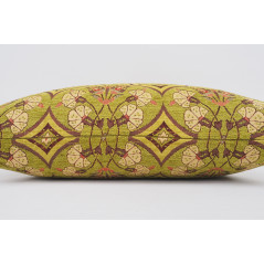 Fabric Pillow,Fabric Pillow 16x24,Pistachio Green Carnation Pattern Turkish Pattern Jacquard Fabric Pillow,Bohemian Throw Pillow