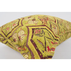 Fabric Pillow,Fabric Pillow 16x24,Pistachio Green Carnation Pattern Turkish Pattern Jacquard Fabric Pillow,Bohemian Throw Pillow