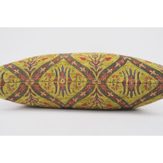 Fabric Pillow,Fabric Pillow 16x24,Pistachio Green Morocco Pattern Turkish Jacquard Fabric Pillow Cover,Chenille Bohemian Pillow