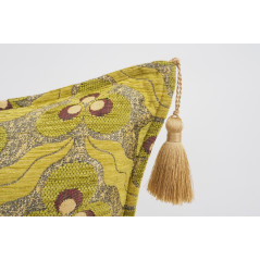 Fabric Pillow, Fabric Pillow 16x24, Pistachio Green  Tiger Eyes Pattern Turkish Fabric Pillow Cover, Chenille Bohemian Pillow