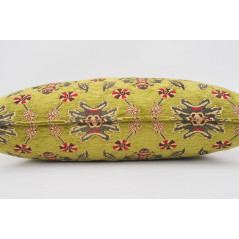 Fabric Pillow,Fabric Pillow 16x24,Pistachio Green Topkapi Palace Tulip Pattern Turkish Jacquard Fabric Pillow,Throw Sofa Pillow