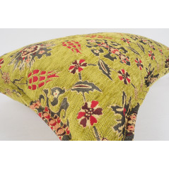 Fabric Pillow,Fabric Pillow 16x24,Pistachio Green Topkapi Palace Tulip Pattern Turkish Jacquard Fabric Pillow,Throw Sofa Pillow