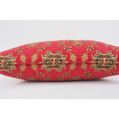 Fabric Pillow,Fabric Pillow 16x24,Red Topkapi Palace Tulip Pattern Turkish Jacquard Fabric Pillow Cover,Throw Pillow,Sofa Pillow