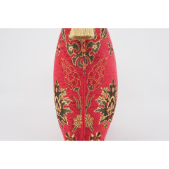 Fabric Pillow,Fabric Pillow 16x24,Red Topkapi Palace Tulip Pattern Turkish Jacquard Fabric Pillow Cover,Throw Pillow,Sofa Pillow