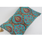 Fabric Pillow,Fabric Pillow 16x24,Turquoise Blue Morocco Pattern Turkish Jacquard Fabric Pillow Cover,Chenille Bohemian Pillow Fabric Pillow,Fabric Pillow 16x24,Turquoise Blue Morocco Pattern Turkish Jacquard Fabric Pillow Cover,Chenille Bohemian Pillow