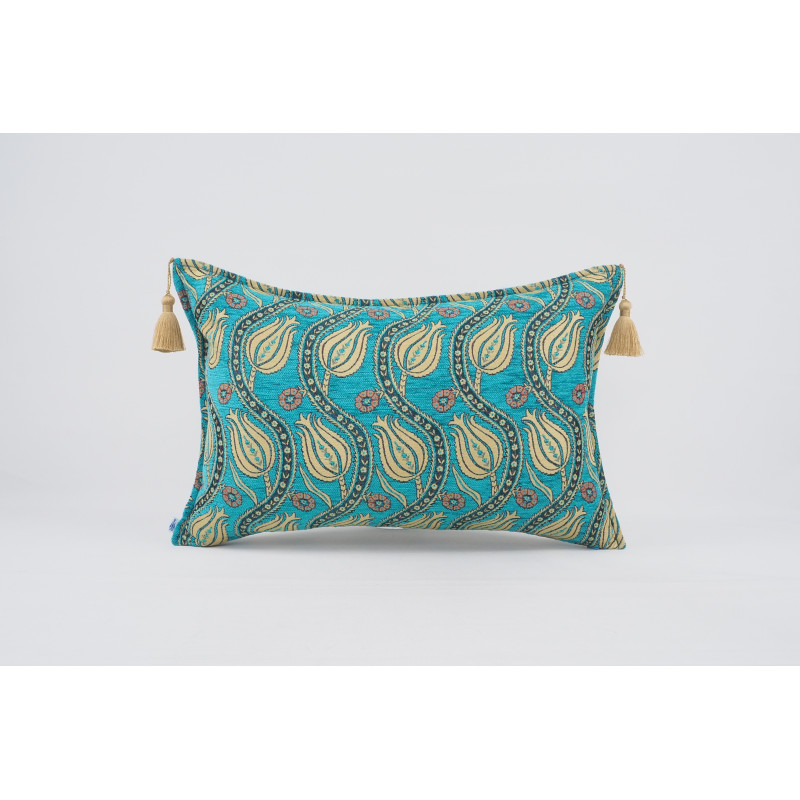 Fabric Pillow,Fabric Pillow 16x24,Turquoise Blue Water Line Tulip Pattern Turkish Jacquard Fabric Pillow,Chenille Fabric Pillow Fabric Pillow,Fabric Pillow 16x24,Turquoise Blue Water Line Tulip Pattern Turkish Jacquard Fabric Pillow,Chenille Fabric Pillow