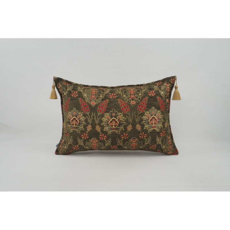 Fabric Pillow, Fabric Pillow 16x24, Moss Green Topkapi Palace Tulip Pattern Turkish Jacquard Fabric Pillow Cover, Throw Pillow Fabric Pillow, Fabric Pillow 16x24, Moss Green Topkapi Palace Tulip Pattern Turkish Jacquard Fabric Pillow Cover, Throw Pillow