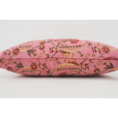 Fabric Pillow,Fabric Pillow 16x24, Pale Pink Caucasus Carnation Pattern Turkish Fabric Pillow, Decorative Pillow,Bohemian Pillow