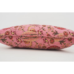 Fabric Pillow,Fabric Pillow 16x24, Pale Pink Caucasus Carnation Pattern Turkish Fabric Pillow, Decorative Pillow,Bohemian Pillow
