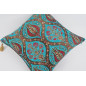 Fabric Pillow, Fabric Pillow 24x24,Turquoise Blue Morocco Pattern Turkish Jacquard Fabric Pillow,Decorative Throw Lumbar Pillow Fabric Pillow, Fabric Pillow 24x24,Turquoise Blue Morocco Pattern Turkish Jacquard Fabric Pillow,Decorative Throw Lumbar Pillow