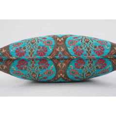 Fabric Pillow, Fabric Pillow 24x24,Turquoise Blue Morocco Pattern Turkish Jacquard Fabric Pillow,Decorative Throw Lumbar Pillow