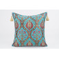 Fabric Pillow, Fabric Pillow 24x24,Turquoise Blue Morocco Pattern Turkish Jacquard Fabric Pillow,Decorative Throw Lumbar Pillow Fabric Pillow, Fabric Pillow 24x24,Turquoise Blue Morocco Pattern Turkish Jacquard Fabric Pillow,Decorative Throw Lumbar Pillow
