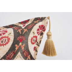Fabric Pillow, Fabric Pillow 24x24, Beige Morocco Pattern Turkish Jacquard Fabric Pillow Covers, Decorative Throw Lumbar Pillow
