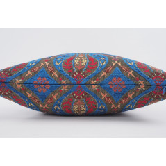 Fabric Pillow,Fabric Pillow 24x24,Navy Blue Morocco Pattern Turkish Jacquard Fabric Pillow Cover,Decorative Throw Lumbar Pillow