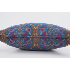 Fabric Pillow,Fabric Pillow 24x24,Navy Blue Morocco Pattern Turkish Jacquard Fabric Pillow Cover,Decorative Throw Lumbar Pillow