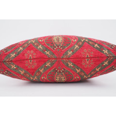 Fabric Pillow,Fabric Pillow 24x24,Red Morocco Pattern Turkish Jacquard Fabric Pillow Covers,Decorative Throw Lumbar Pillow Case