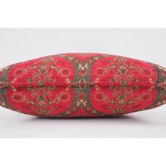 Fabric Pillow,Fabric Pillow 24x24,Red Morocco Pattern Turkish Jacquard Fabric Pillow Covers,Decorative Throw Lumbar Pillow Case
