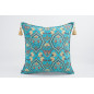 Fabric Pillow,Fabric Pillow 24x24,Turquoise Blue Carnation Pattern Turkish Jacquard Fabric Pillow,Decorative Throw Lumbar Pillow Fabric Pillow,Fabric Pillow 24x24,Turquoise Blue Carnation Pattern Turkish Jacquard Fabric Pillow,Decorative Throw Lumbar Pillow
