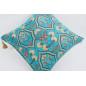 Fabric Pillow,Fabric Pillow 24x24,Turquoise Blue Carnation Pattern Turkish Jacquard Fabric Pillow,Decorative Throw Lumbar Pillow Fabric Pillow,Fabric Pillow 24x24,Turquoise Blue Carnation Pattern Turkish Jacquard Fabric Pillow,Decorative Throw Lumbar Pillow