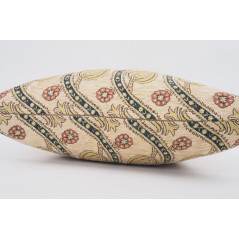 Fabric Pillow,Fabric Pillow 24x24,Beige Water Line Tulip Pattern Turkish Jacquard Fabric Pillow Cover,Throw Pillow,Lumbar Pillow